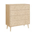 Herringford 4 Drawer Bedside Oak